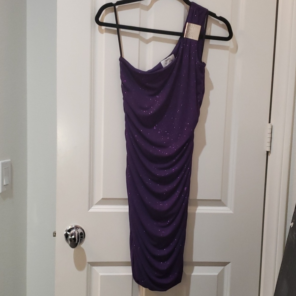 Purple one strap dress